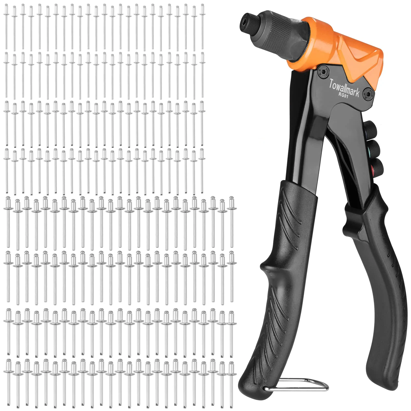 Kamtop Pop Rivet Gun Kit with 200 Rivets Hand Repair Tools