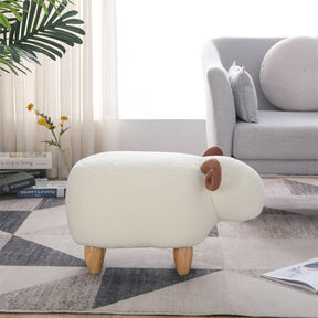 ALICIAN Kids Decorative Animal Storage Stool Home Cartoon Chair White