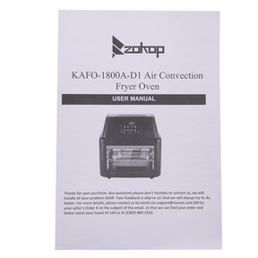 ZOKOP 16.91QT Air Fryer Large Capacity Digital Panel Convection Oven