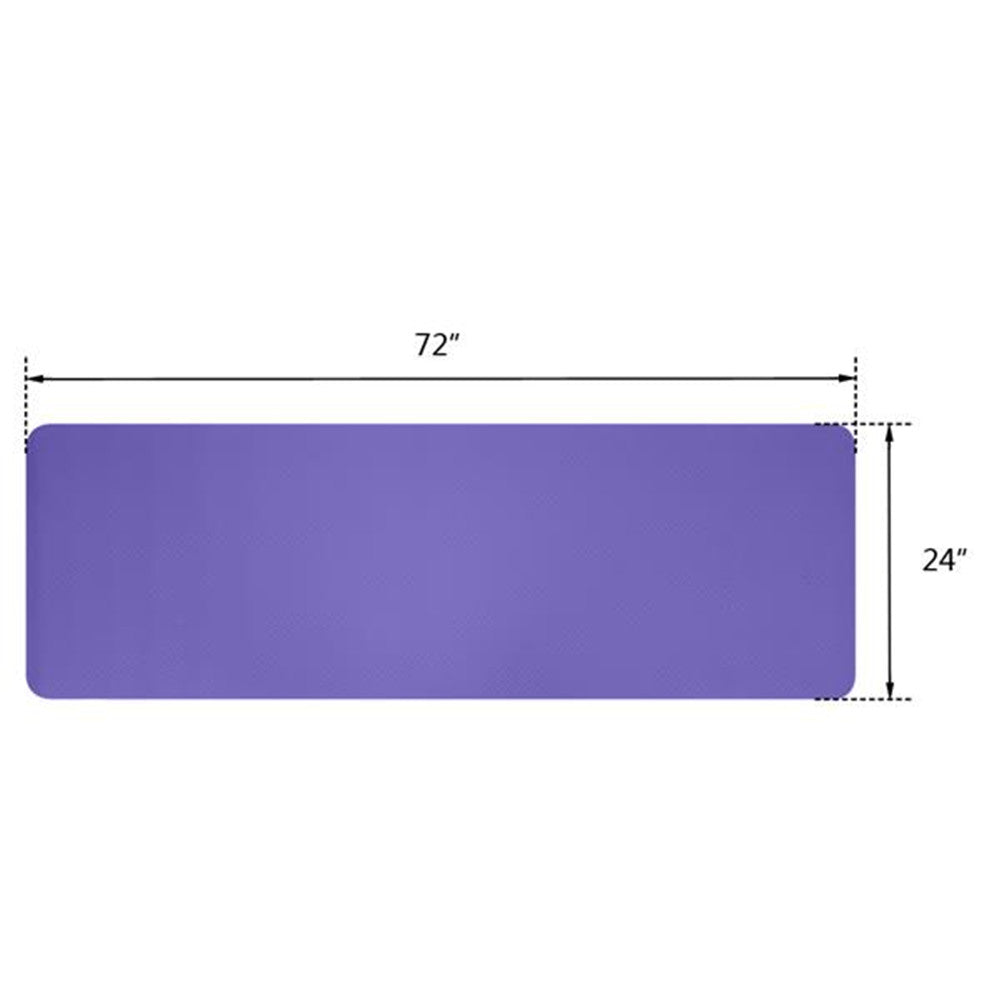 DSSTYLES TPE Yoga Mat 183*61*6cm Non-slip Gym Pad Purple