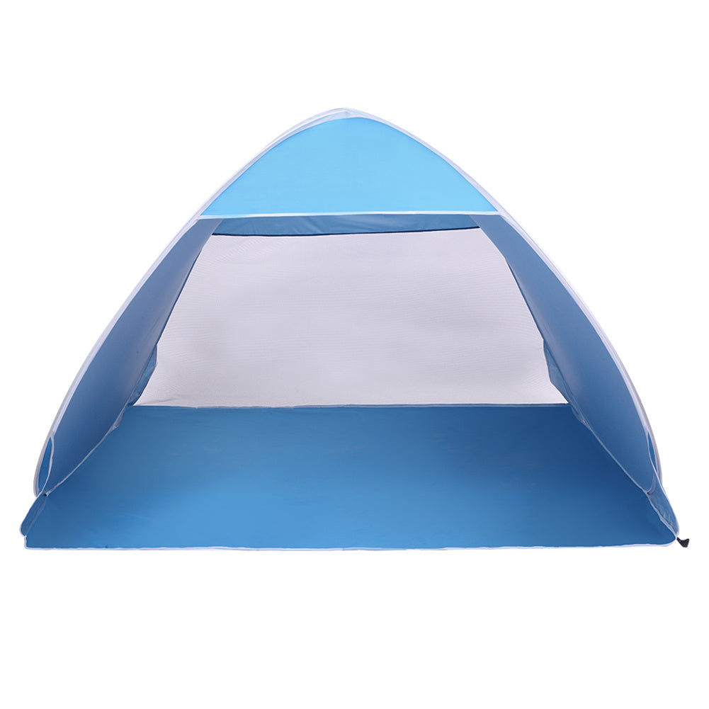 THBOXES Automatic Beach Tent Pop Up Waterproof Breathable Sun Shelter Sun Umbrella Blue