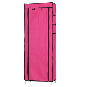 RONSHIN 10-layer Shoe Rack Room-Saving Shoe Cabinet Rose Red