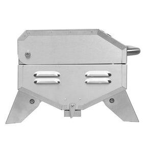 ZOKOP Portable Gas Grill Stove Square Stainless Steel Bbq Stove Silver