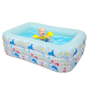 THBOXES 1 Set Inflatable Pool Three-layer Airbag Children Play Pool