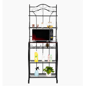 RONSHIN 5-tier Metal Kitchen Rack Storage Holder Organizer Black