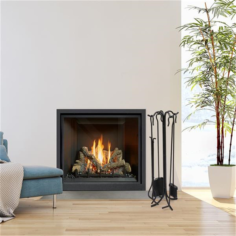 RONSHIN Fireplace Stove Tools 5-in-1 Hook Bracket Black