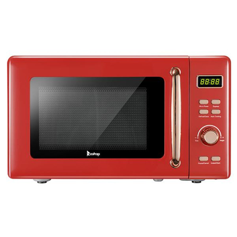 ZOKOP 20L Retro Microwave Oven with Cold Rolled Plate Red
