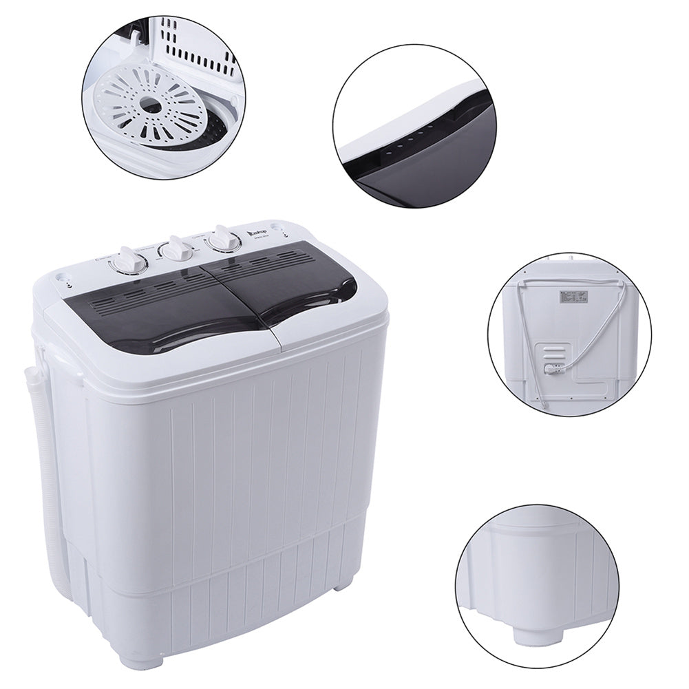 ZOKOP 14.3lbs Washing Machine Semi-automatic Twin Tub Laundry Washer