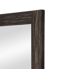 ALICIAN Rectangular Decorative Mirror Wood Glass Brown