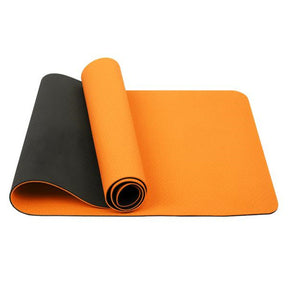 DSSTYLES TPE Yoga Mat 183*61*6cm Non-slip Gym Pad  Orange