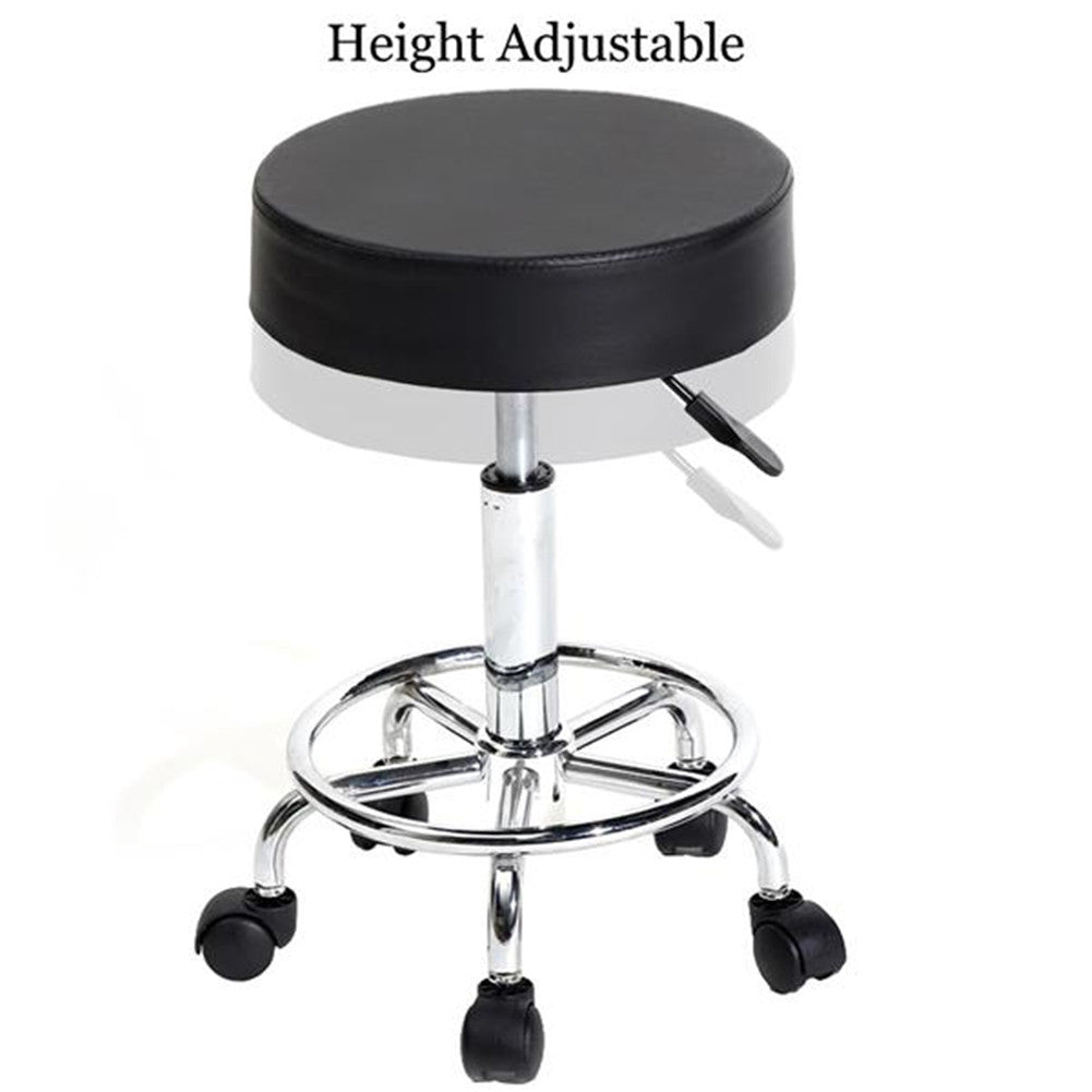 ALICIAN ALICIAN Round Bar Stool Height Adjustable Swivel Pub Chair Black