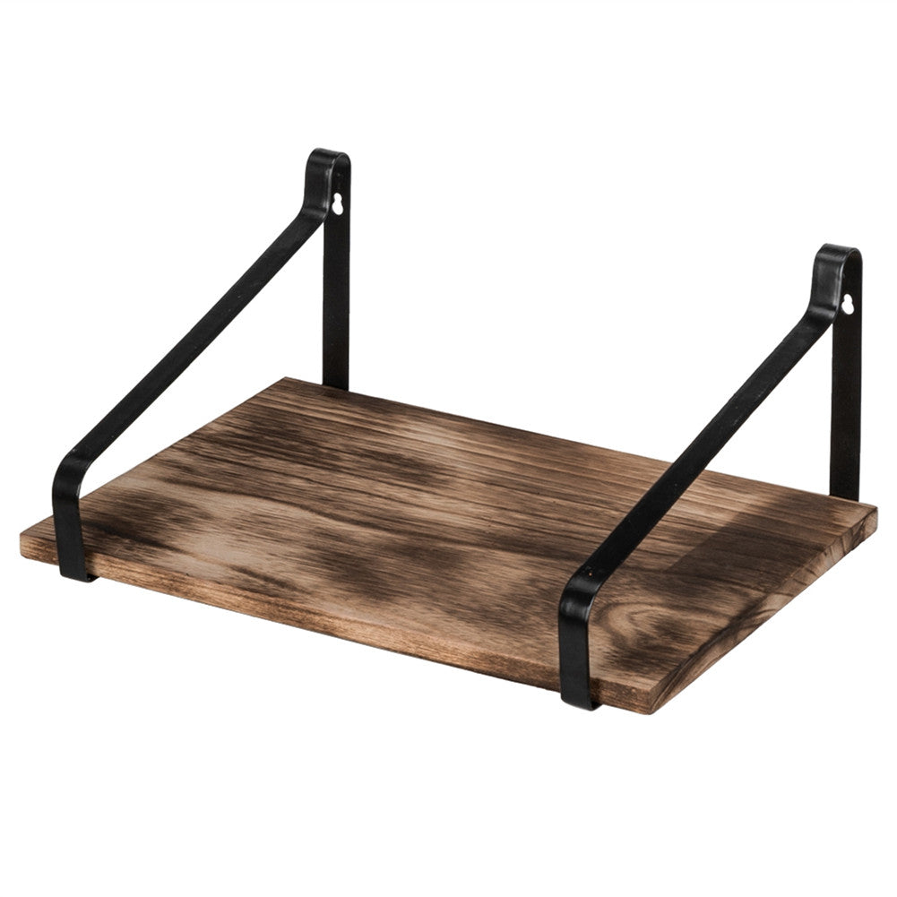 ALICIAN 2pcs Wall Shelf Set Wood Board Shelf 42.5*30.5*8cm Brown