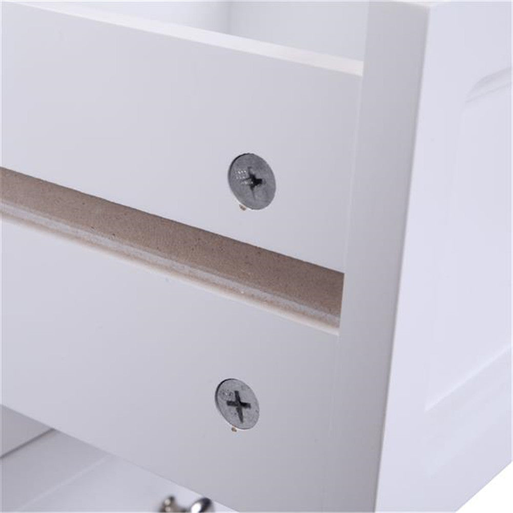 AMYOVE Nightstand with 2 Drawer Side End Wood Bedside Tables White