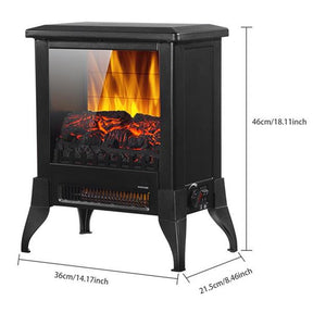 ZOKOP 14Inch Freestanding Electric Fireplace Heater Stove Black