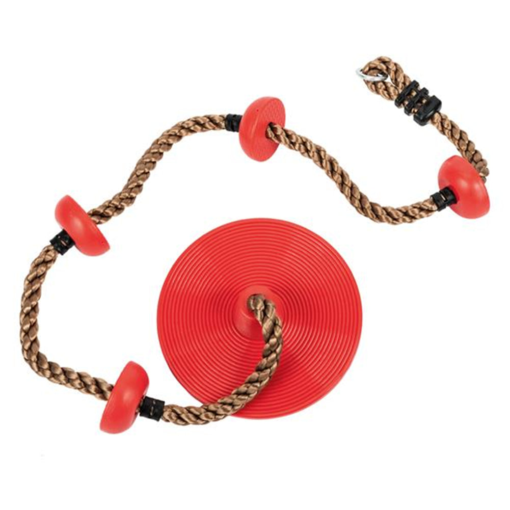 THBOXES Tree Climbing Rope Kids Disc Swing Seat Outdoor Backyard Red