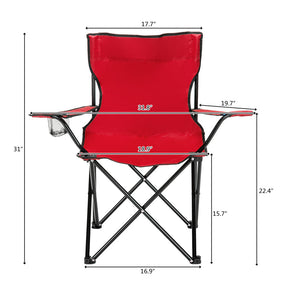 ALICIAN Camping Chair Small Simple Foldable Chair 80x50x50cm Red