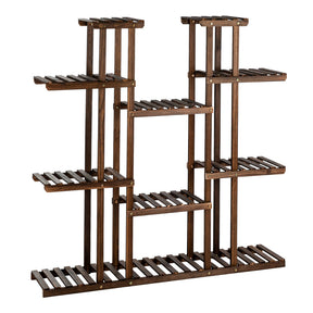ALICIAN 6-tier 11-base Multi-functional Wood Plant Stand Plant Organizing Rack