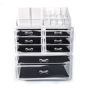 RONSHIN 3pcs/set Transparent Cosmetic Storage Rack Transparent