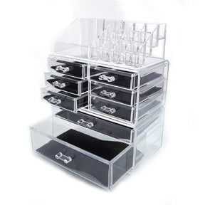 RONSHIN 3pcs/set Transparent Cosmetic Storage Rack Transparent