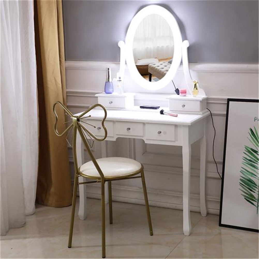 ALICIAN Vanity Chair Boudoir Makeup Dressing Seat White