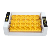 DISHYKOOKER Poultry Automatic Incubator for 24 Eggs with LED Egg Lighter Water Injector White