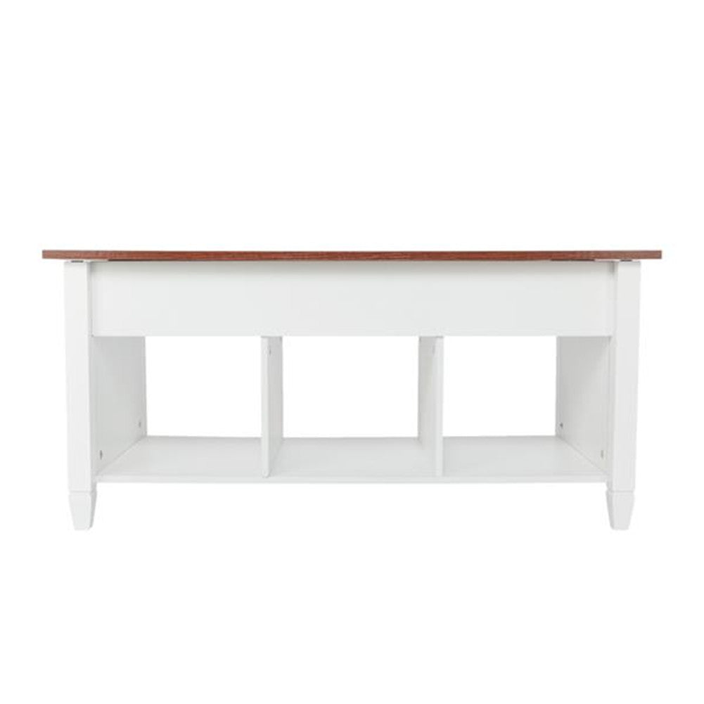 AMYOVE Coffee Table Lift Top Wood Home Living Room Storage White