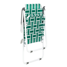 ALICIAN 2pcs Beach Chair Steel Tube Bearing 120kg Folding Beach Chair Light Green Stripes