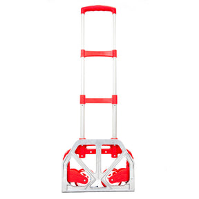 RONSHIN Trolley Cart Portable Cart Foldable Retractable Luggage Cart Red