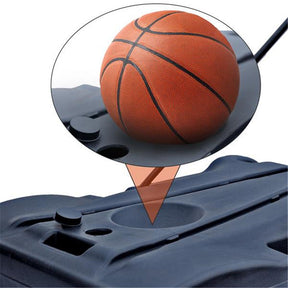 YIWA Basketball Hoop Portable Removable Transparent Backboard Basketball Stand Black