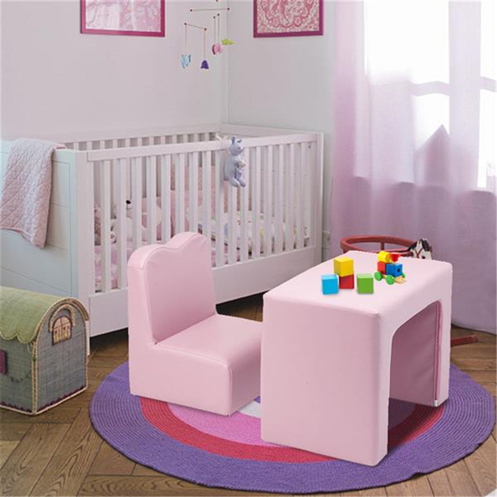 ALICIAN Single Kids Sofa 2-in-1 Rectangular 49*32*39cm Modern Pink