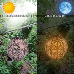 REDCOLOURFUL LED IP44 Solar Lantern Lights Copper