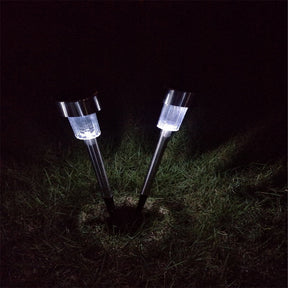 REDCOLOURFUL 24pcs/set Garden Lawn Light Small Tube Lamp Solar White