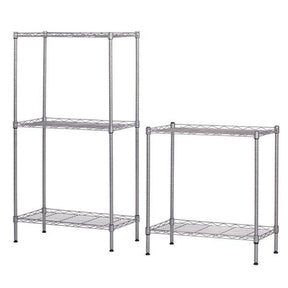RONSHIN Metal Storage Shelf Standing Rack for Microwave Oven Rack Silver