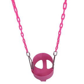 YIWA Kids Swing Galvanized Iron Chain Swing with Buckle Outdoor Indoor Pink