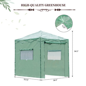 THBOXES Greenhouse Shed Foldable Growth Tent for Plants Gardening Green