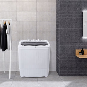 ZOKOP 14.3lbs Washing Machine Semi-automatic Twin Tub Laundry Washer
