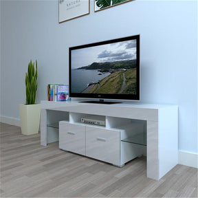 ALICIAN TV Stand Cabinet Modern with 2 Storage Drawer White
