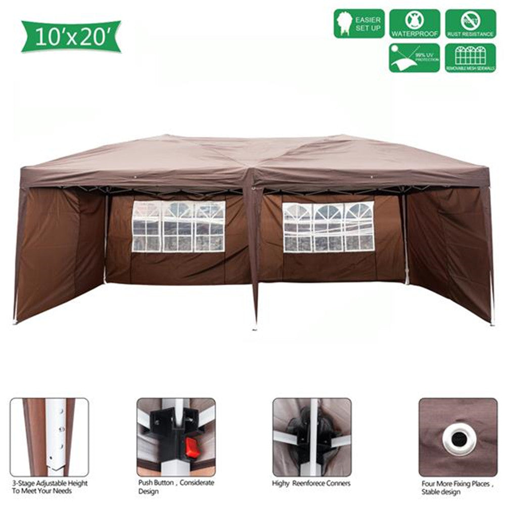 THBOXES 4 Sides Dark Coffee Color 2 Windows Right-angle Foldable Dark Brown