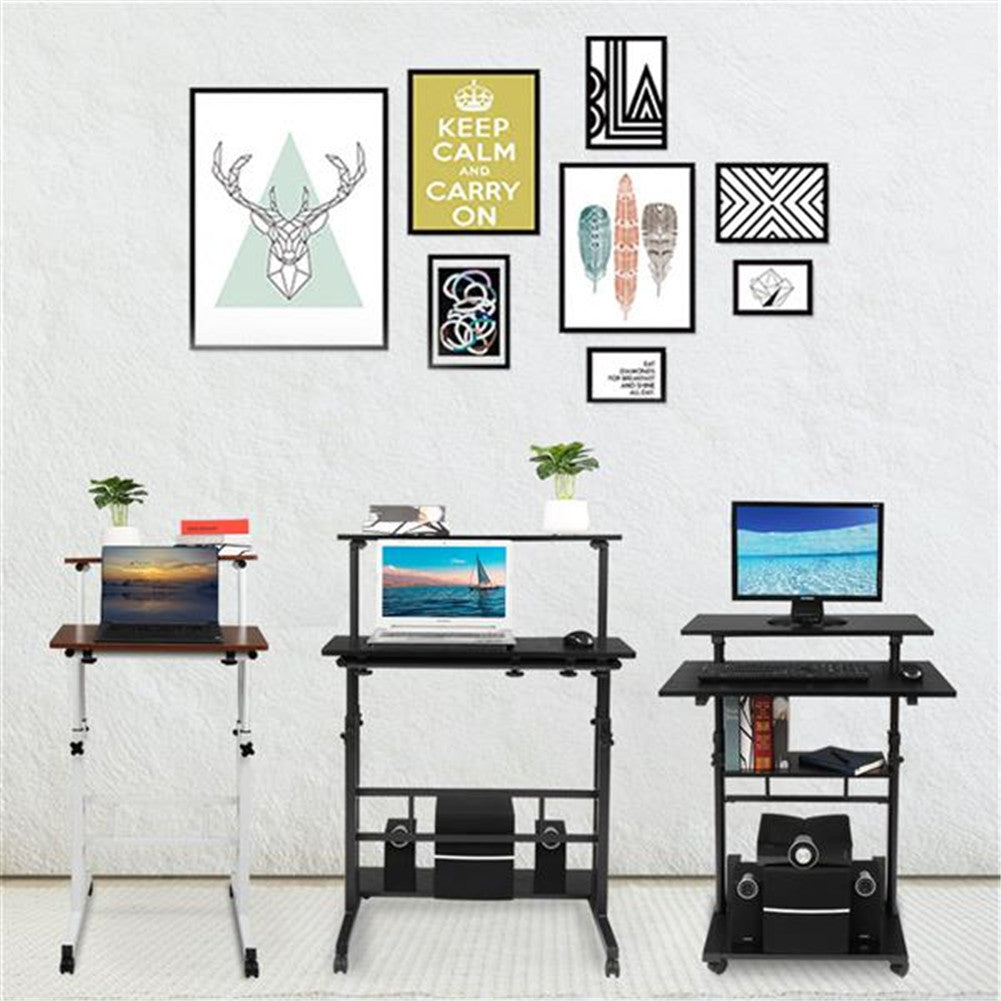 AMYOVE Standing Lifting Computer Table Height Adjustable Laptop Desk Black