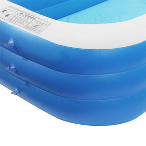 THBOXES 120*72*22in Inflatable Swimming Pool Wall 3 Layers Cuboid Pool Blue