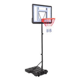 YIWA Basketball Hoop Portable Removable Transparent Backboard Basketball Stand Black
