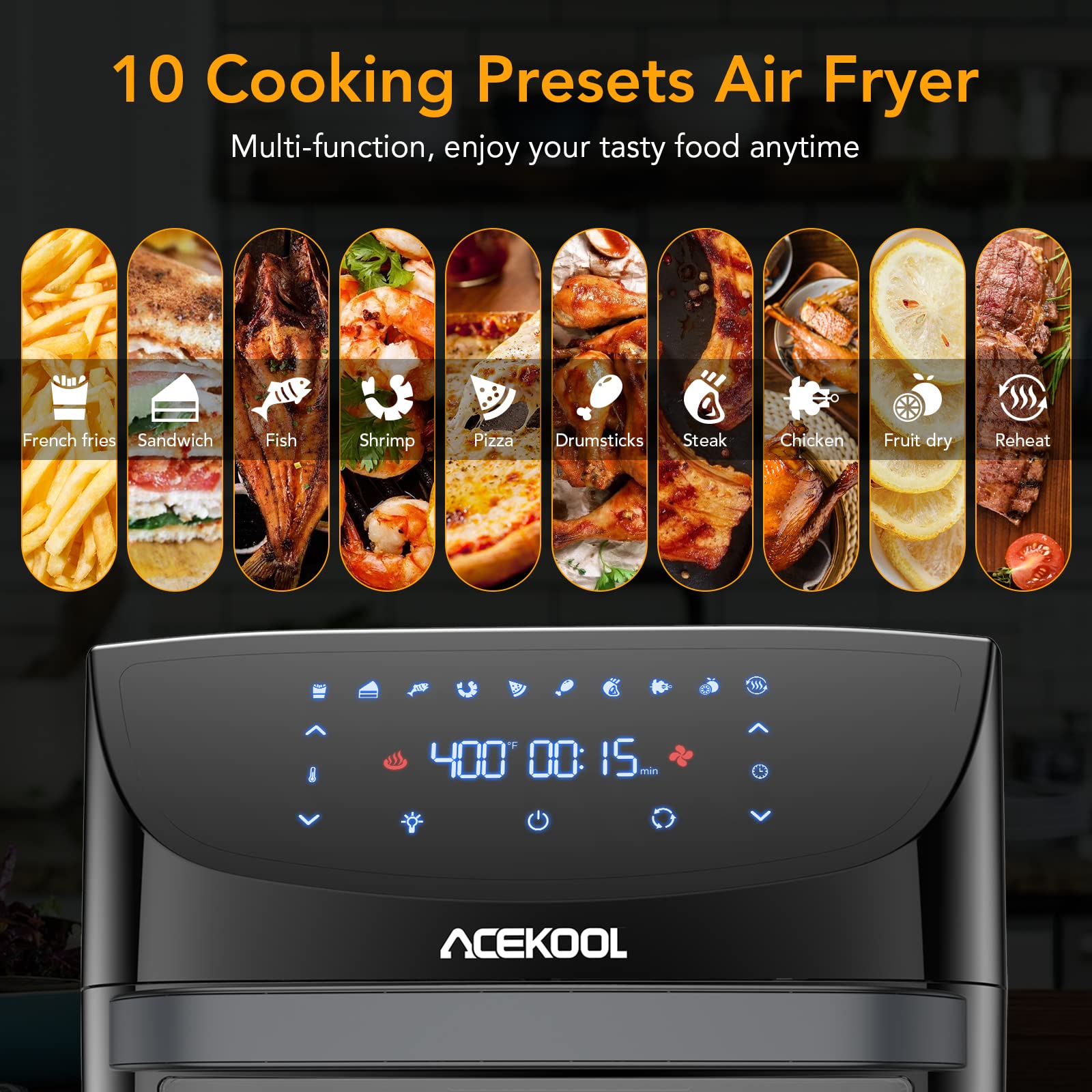 ACEKOOL Air Fryer FT1 10-in-1 19QT Digital Large Airfryer Oven
