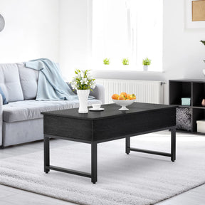 IDEALHOUSE Lift Top Coffee Table with Hidden Storage - Black