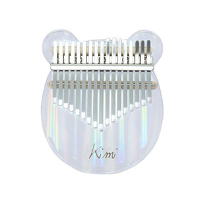 YIWA Kalimba Acrylic 17 Key Transparent Thumb Piano - Rainbow Bear Shape