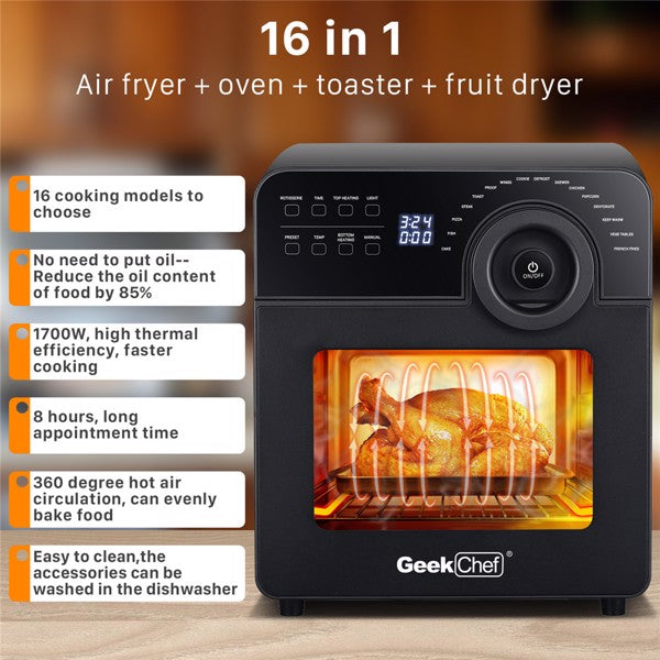 Geek Chef Air Fryer Toaster Oven Combo, 4 Slice Toaster