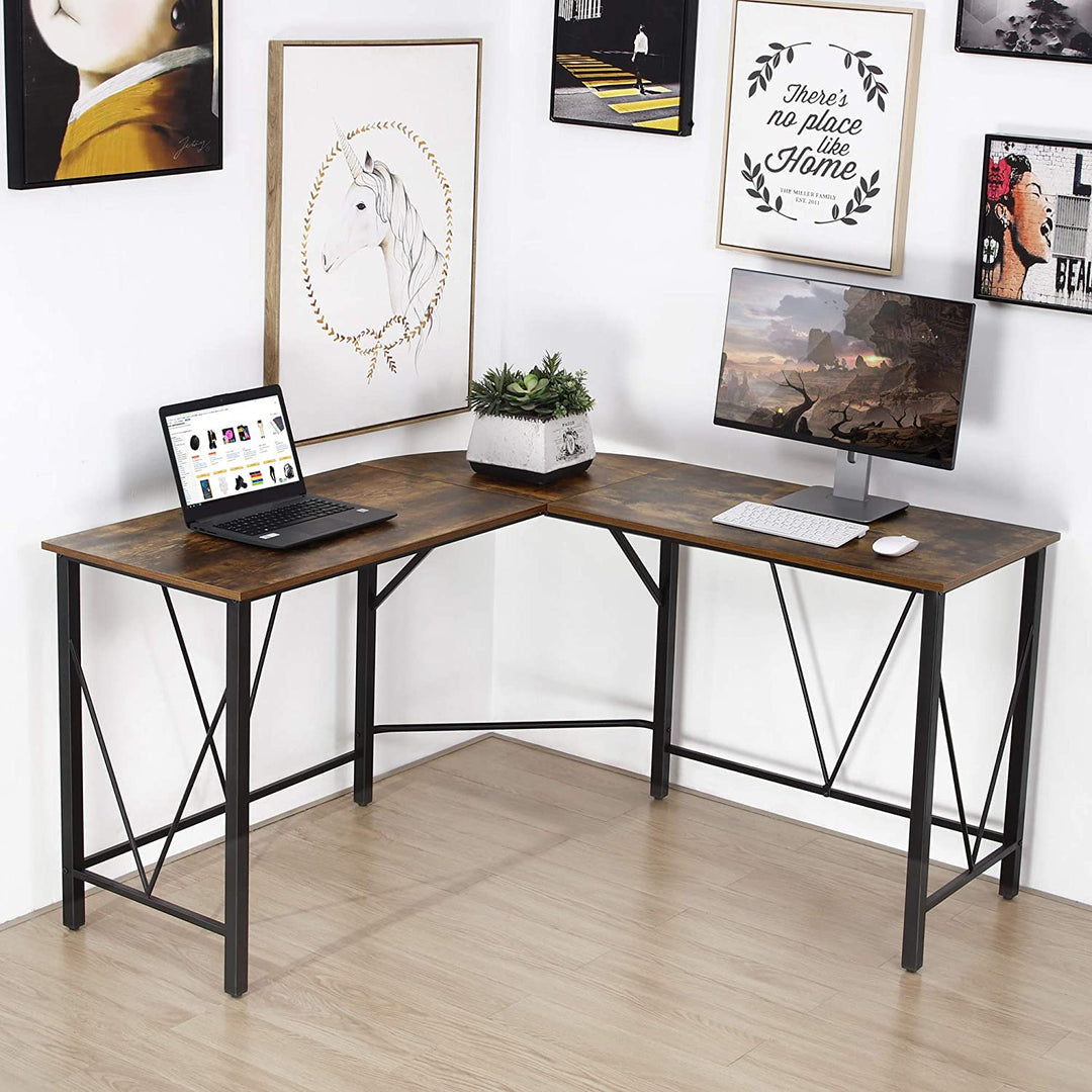 IDEALHOUSE L-Shaped Computer Desk for Home Office - Betro Color