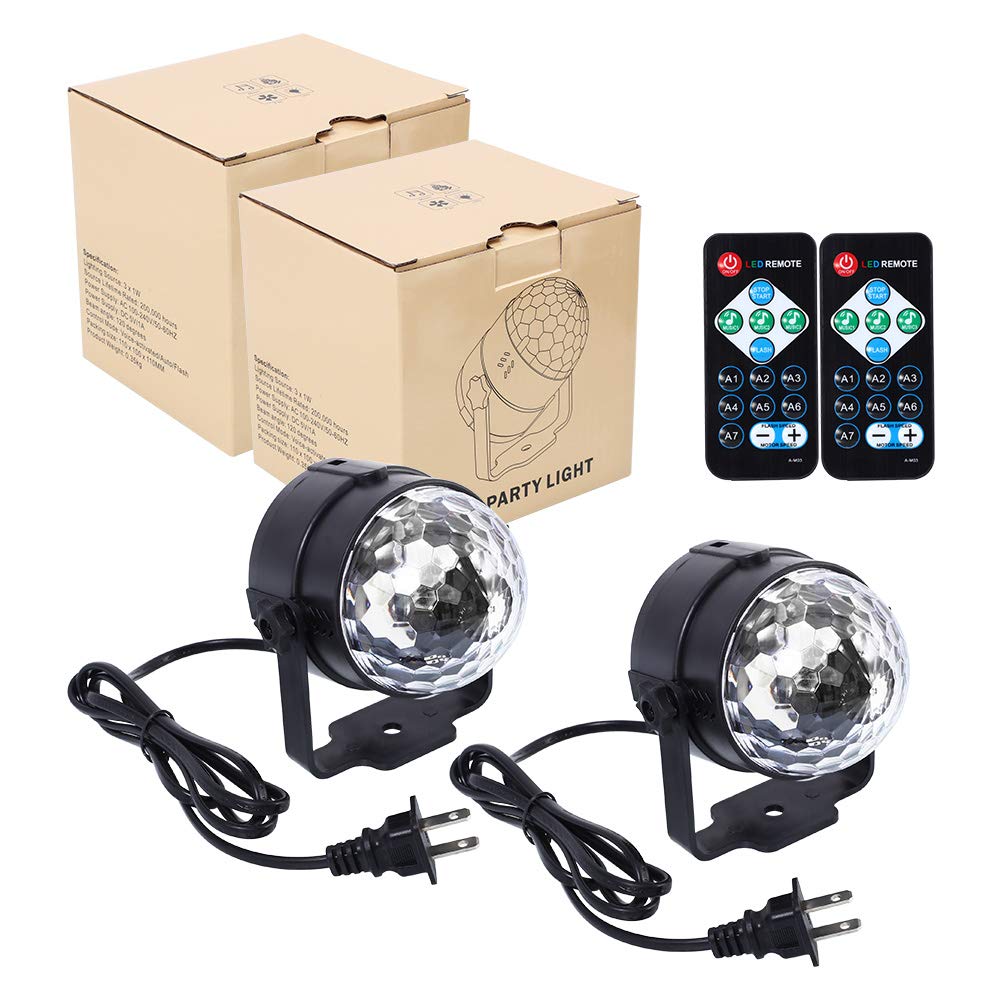LITAKE 2Pcs Party Disco Ball Lights Sound Activated Strobe Lights
