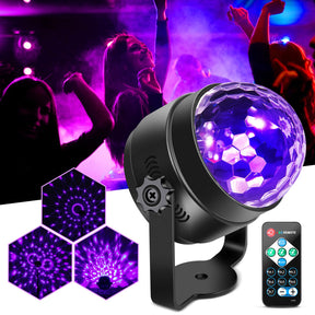 LITAKE 1PC UV Black Light 6W LED Disco Ball Party Lights