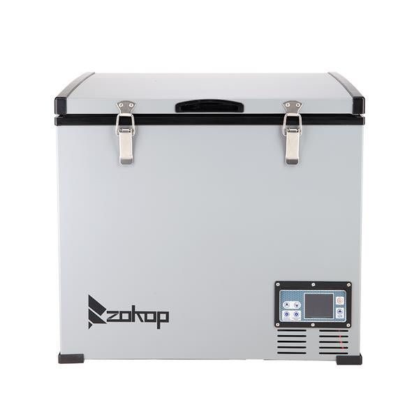 ZOKOP BCD60 60L Compressor Key Display Car Refrigerator Cold Rolled Gray