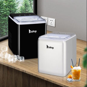 ZOKOP Ice Maker ICM-2005 Plastic Transparent Cover Display Office Home Black